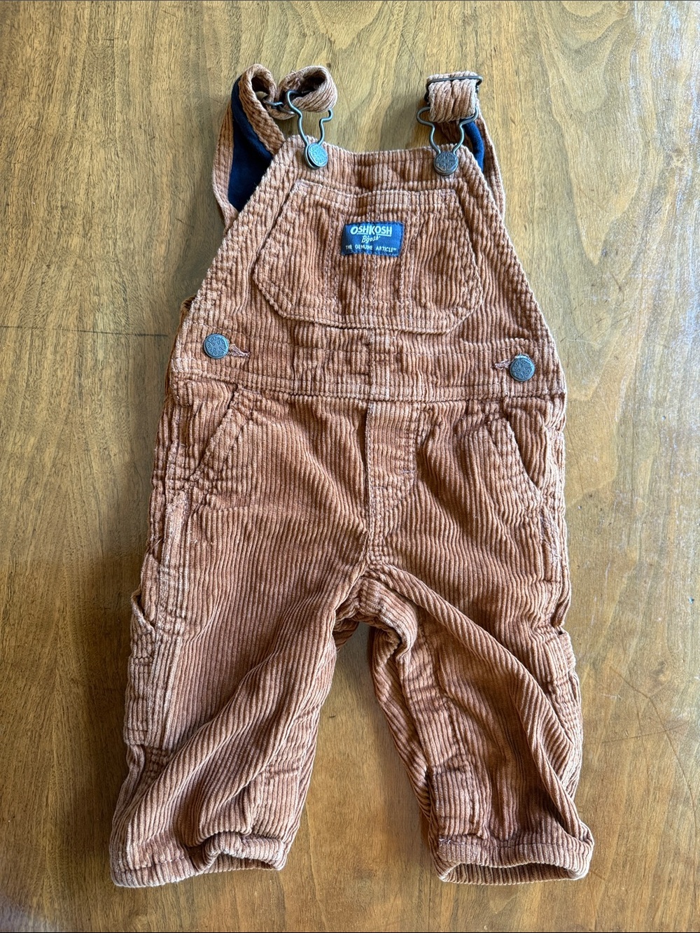 OshKosh B'gosh Rust Brown Corduroy Overalls-EUC- 6 months size